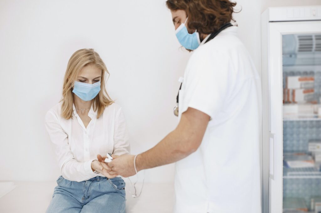 Doctor preparing for the medical examination procedure